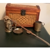 Image 3 : Rattan Jewellery Chest 16x10  w/ Brass Draught Mugs Unique Shoe Horn & More