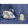Image 1 : Swarovski Crystal Swans 2H & Clamshell with pearl
