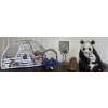 Image 4 : Multi Purpose Shelf w/ Resin Panda Figurine & Cottage Rattan Art  36x17x30
