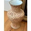 Image 3 : Floral Gold Embellished Vase Duo w/ Victorian Oil On Board Painting 9x11