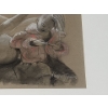 Image 3 : Charcoal and Pastel Sketch Titled " Mother and Child" by Karen James ( 12 x 12 Before Frame)