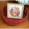Image 2 : Chinese Famille Rose Medallion Serving Ware w/ Merlot Colored trinket Box & more