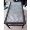 Image 4 : Rattan Outdoor Loveseat w/ Glass Top Cocktail Table 