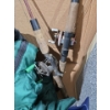 Image 2 : Fisherman's Bundle Including Air Mattress With Pump, Sleeping Bag, 3 Fishing Rods +