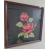 Image 1 : Framed Needlepoint of Roses 17 X 17