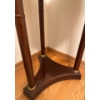 Image 3 : Elegant Stone Top Mahogany End Table 34T Black Marble Brass Embelishment