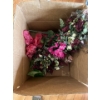 Image 3 : 2  Floral Tapestries With `Assortment Of Artificial Flowers With Basket & Small Foot Stool 15 X 15 X