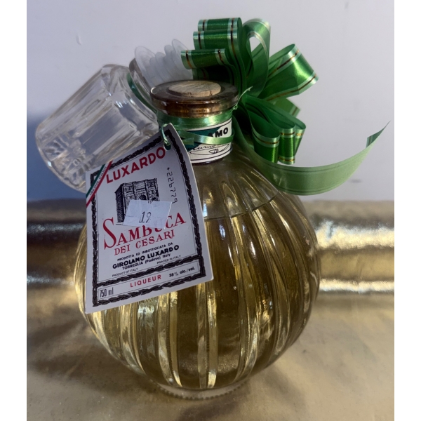 Luxardo Sambuca Dei Cesari Liqueur in Decorative Ribbed Glass Bottle