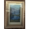 Image 3 : Vintage Glassware Collection -Stemware Candle Holders Pickle Dish w/ Petite point Mountainscape Art