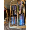 Image 3 : Samsung  40" TV With Panasonic VHS & DVD Player  With Assorted VHS & DVD's On Wicker Table 