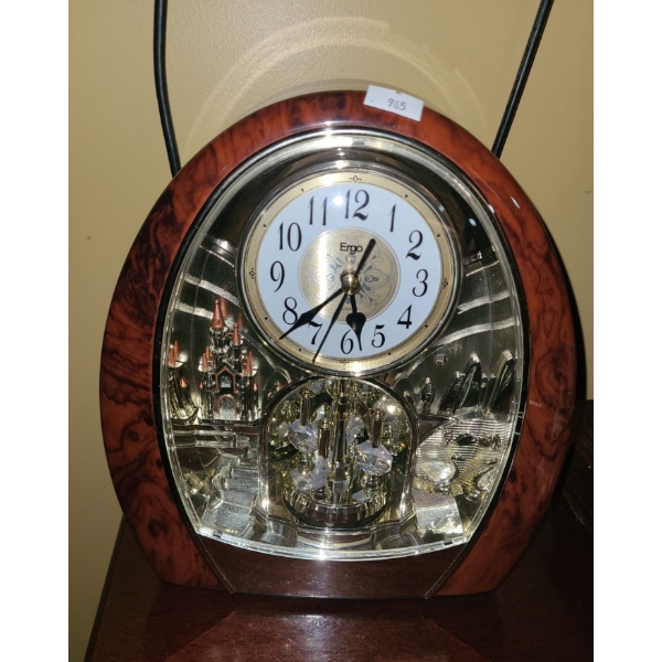 Ergo Quartz Tabletop Clock with Castle Motif 10 W, 10 T, 4 D