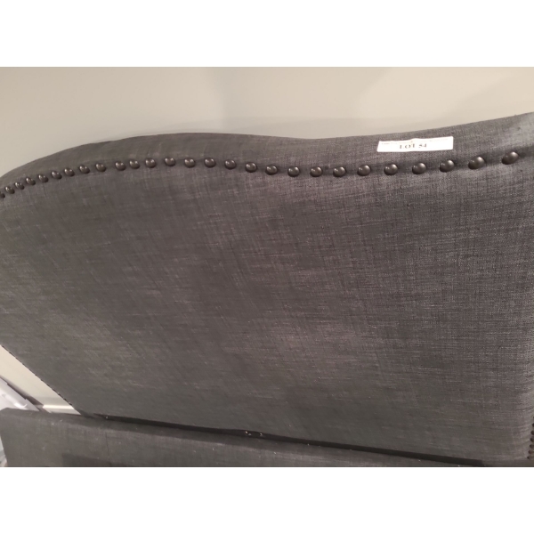 Upholstered Queen Bedframe w/ Storage Drawer 66 w, 52 h (Unassembled) 