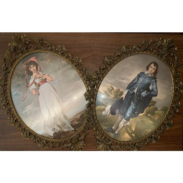 Vintage Portrait of Little Boy Blue in Decorative Metal Frame 12x17 & More