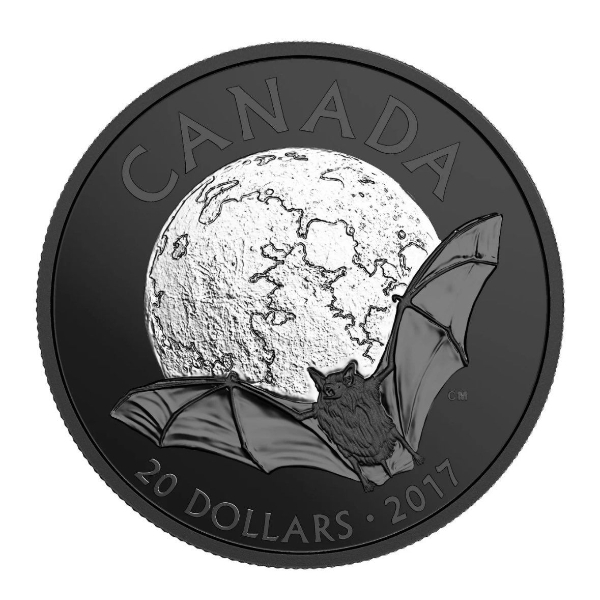 2017 $20 Nocturnal by Nature: The Little Brown Bat - Rhodium Plated Pure Silver Coin
SKU: 161270
