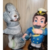 Image 3 : Vintage Decor Including: Bulldog Ashtray, Beam's Poodle Bottle 12 T, Shot Glasses and More!
