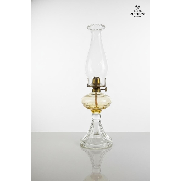 Vintage Glass Oil Lamp 16''INCHES IN HEIGHT
