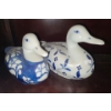 Image 1 : Blue and White Decorative Ducks- Tallest: 11 W, 8 T
