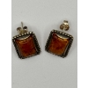 Image 1 : 10k gold earrings with Amber stones total weight with Amber is 5.43 g earrings weight 2.50 g