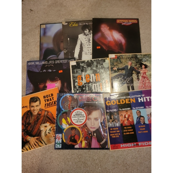 Vinyl Records Collection - Hank Williams Culture Club Emmy Lou Harris & More