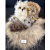 Image 3 : Indigenous Handmade Genuine Fur Owl Family w/ Nest
