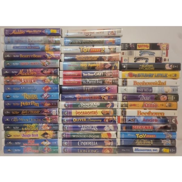 Collection Of Walt Disney Vintage VHS Cassette Tapes  Black Diamond Mickey & Friends Toy Story