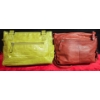 Image 2 : 2 Leather Handbag/Purses, Yellow and Red Leather Bag 