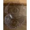 Image 3 : Art Glassware w/ Fern Etchings Ruffled Rims & Footed Bases - Gorgeous!