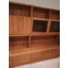 Image 1 : Wooden Bookcases/ 3 Pieces- Small: 23.5 X 17.5 X 68, Larger w/ Glass Doors: 47.5 W