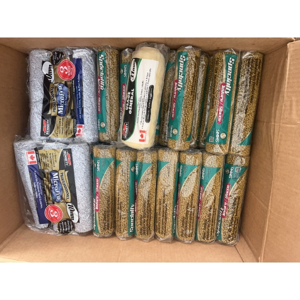 Bulk Lot of Paint Roller Sleeves Assorted Types and Sizes