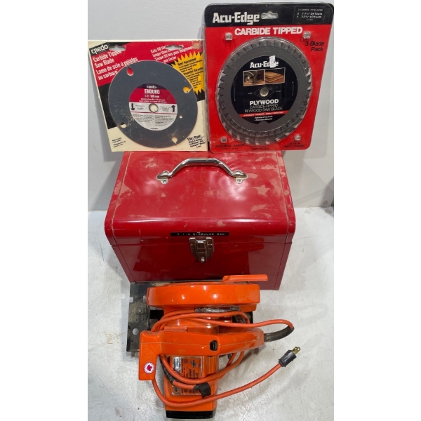 Black & Decker Circular Saw with Blades tool box