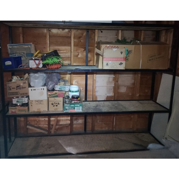 Metal Garage Shelving with Board Shelves 98 W, 21 D, 79 T, One Piece, Very Sturdy