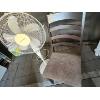 Image 2 : Air Work stand-up fan with wooden chair.