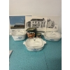 Image 1 : Vintage Corning Ware set with three casserole dishes with glass lids with the Blue Cornflower patter