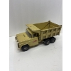 Image 1 : Vintage Buddy L Dump Truck Suspension 1960's Yellow Square body Pressed steel toy