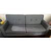 Image 1 : Rosealeen Grey Upholstered Sofa w/ Button Tufted Detailing  