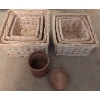Image 3 : Nesting Wicker Baskets with Leather-Look Storage Canister