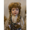 Image 3 : Porcelain Dolls: Caroler, Cottage Chic, Farm Girl. Tallest is 21T 