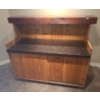 Image 2 : Hand-Crafted Cedar Portable Bar on Wheels 48 W, 26 D, 44 T 