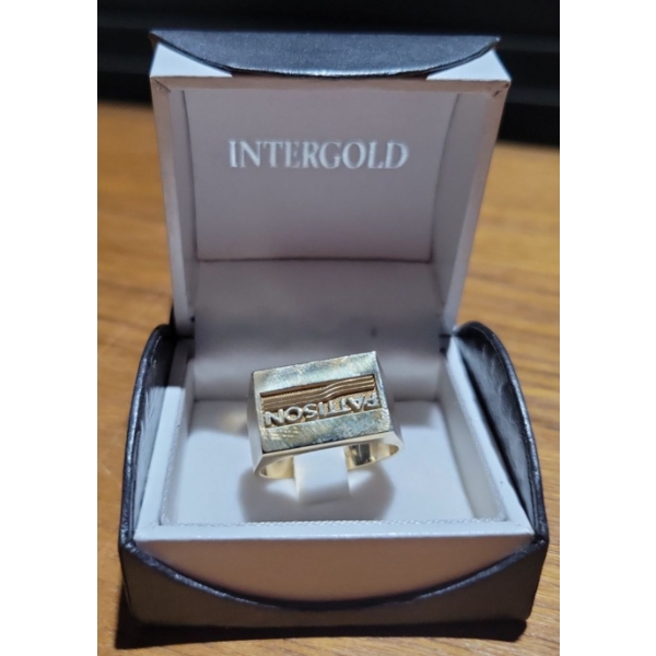 Stamped 10K Men's Workplace Achievement Ring 'PATTERSON' 