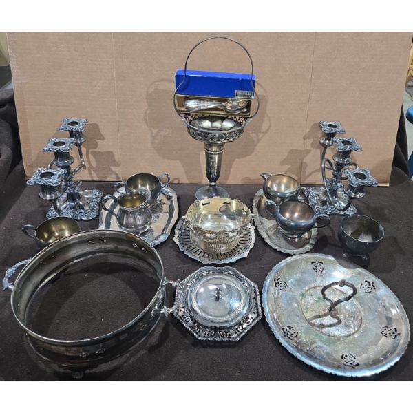Silver-Plated Dishware Bundle