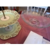 Image 6 : large punch bowls, serving dishes, salt, and pepper, shaker cake, bowl 2 tier mint green pastry plat