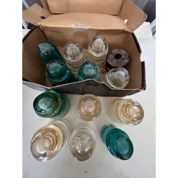 collection of electrical insulators 13 in total .