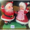 Image 3 : Antique Holiday Novelties Santa Trinket Box Velvet Wind UP Music Box/Bell w/ Hand Painted Egg & More