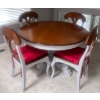 Image 2 : Victorian Style Dining Table w/ 4 2 Tone Chairs 48x30