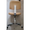 Image 3 : 4 Tan Office Chairs on Wheels, Leatherette 
