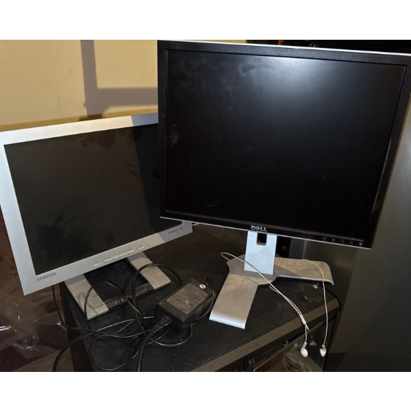 Samsung Display Model 152S C, Dell Model No. 1907FPc  LCD Monitor, Logitech Speakers, Keyboard 