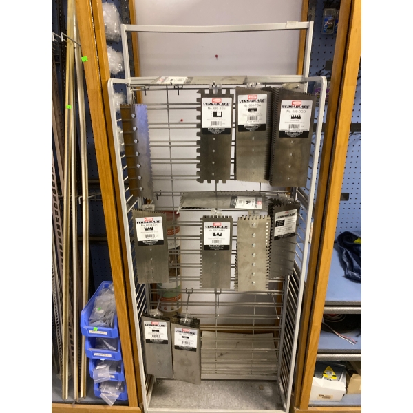 Gundlach Versablade Trowel Blades with Freestanding Display Rack