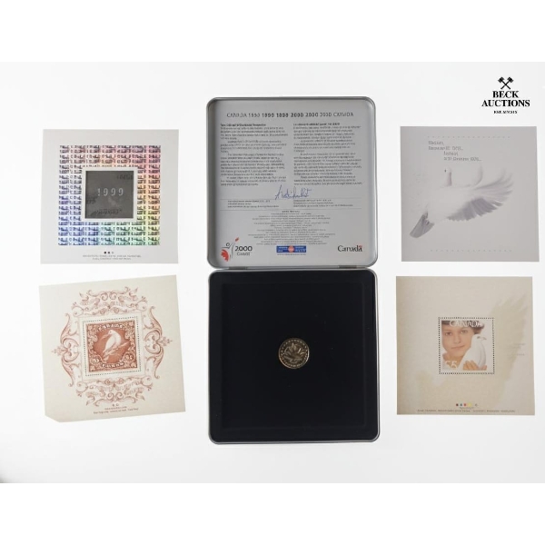 Millennium Keepsake coin and stamp 1999-2000 .