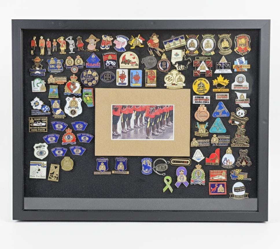 A Full Career's Worth Of RCMP Wearables Displayed In Classic Shadow Box ...