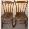 Image 1 : Two Identical Antique Wooden Dinning Chairs  19x18x36"tall